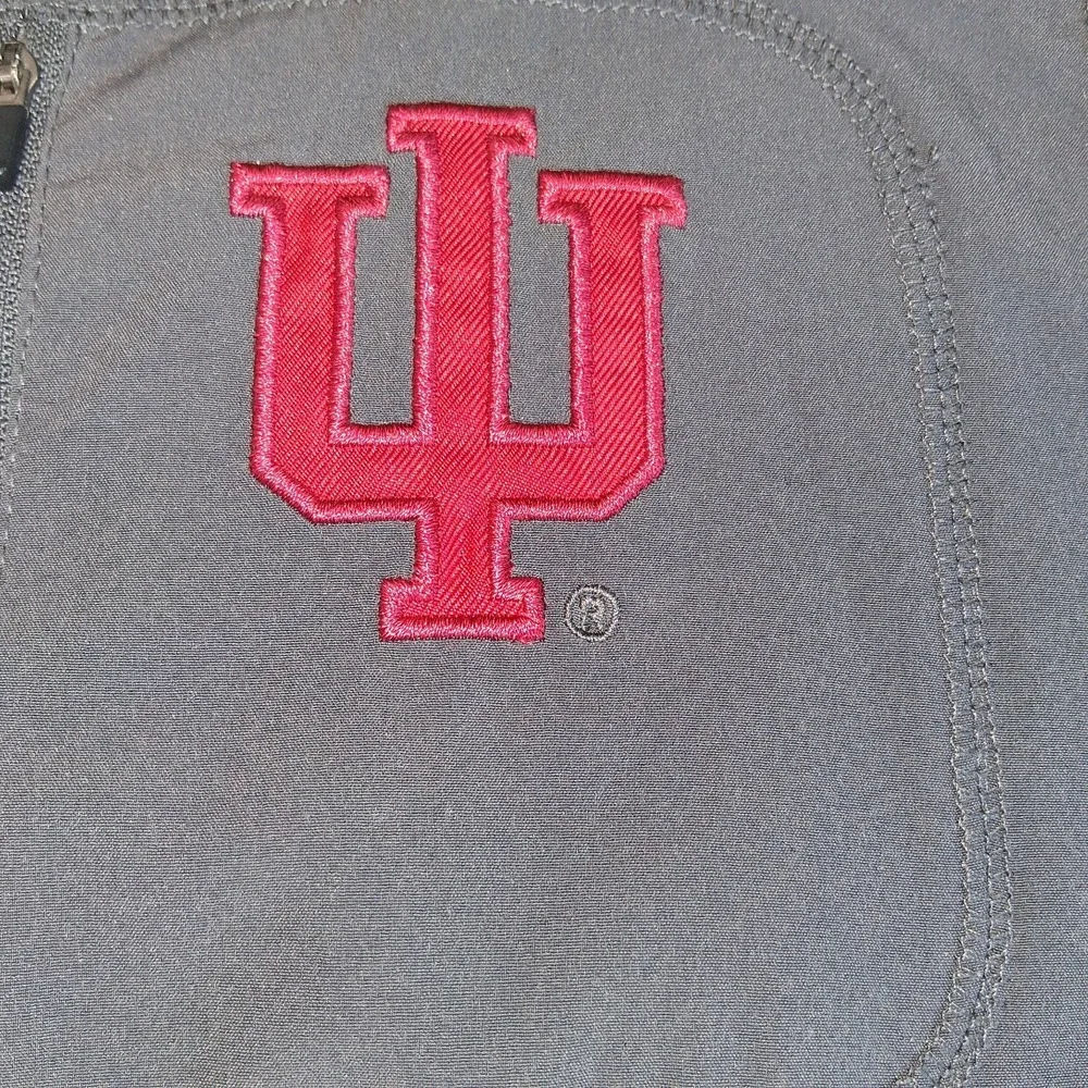 Mens IU Vest Size Large Indiana University Hoosiers Full Zip Fleece